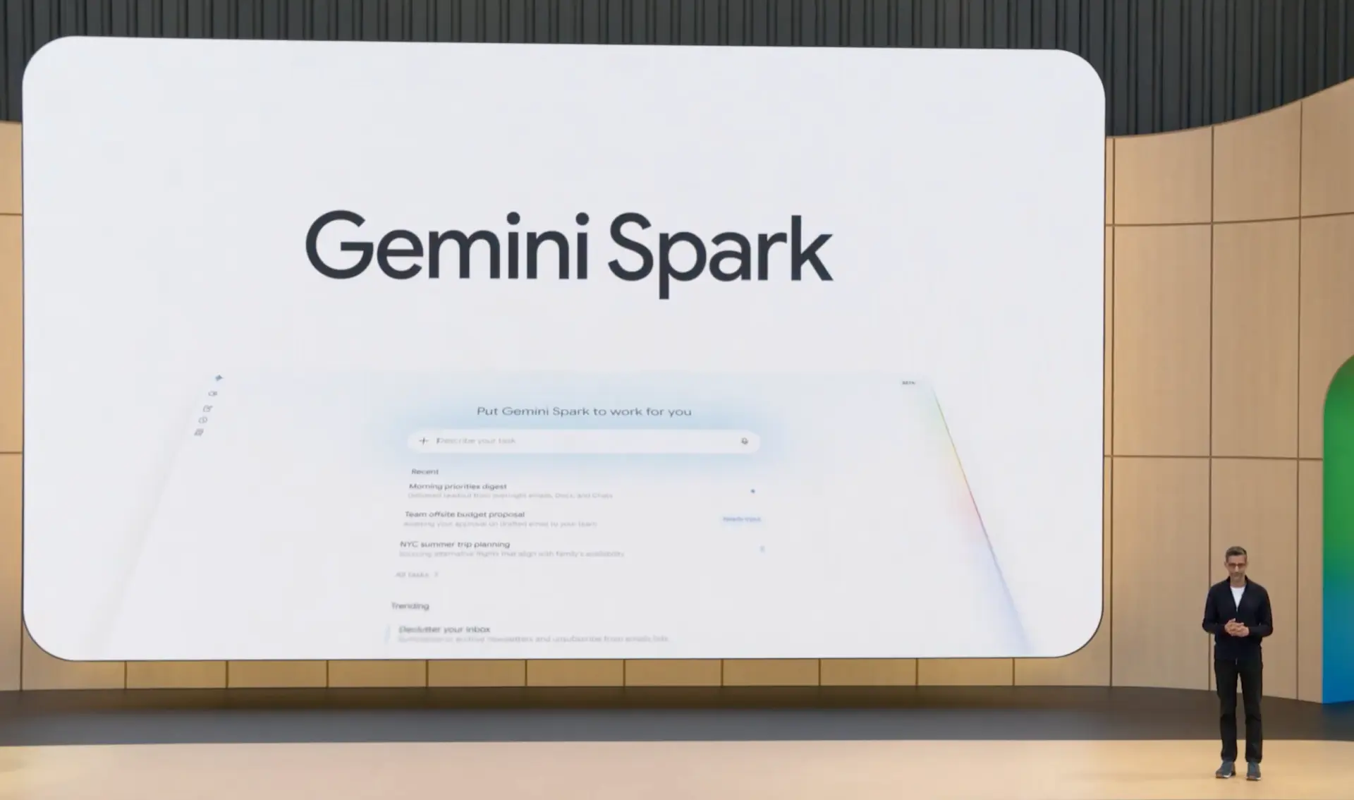 Gemini Spark是Google新推出的個人AI代理，可免除複雜指令，還可跨app幫你工作。翻攝畫面