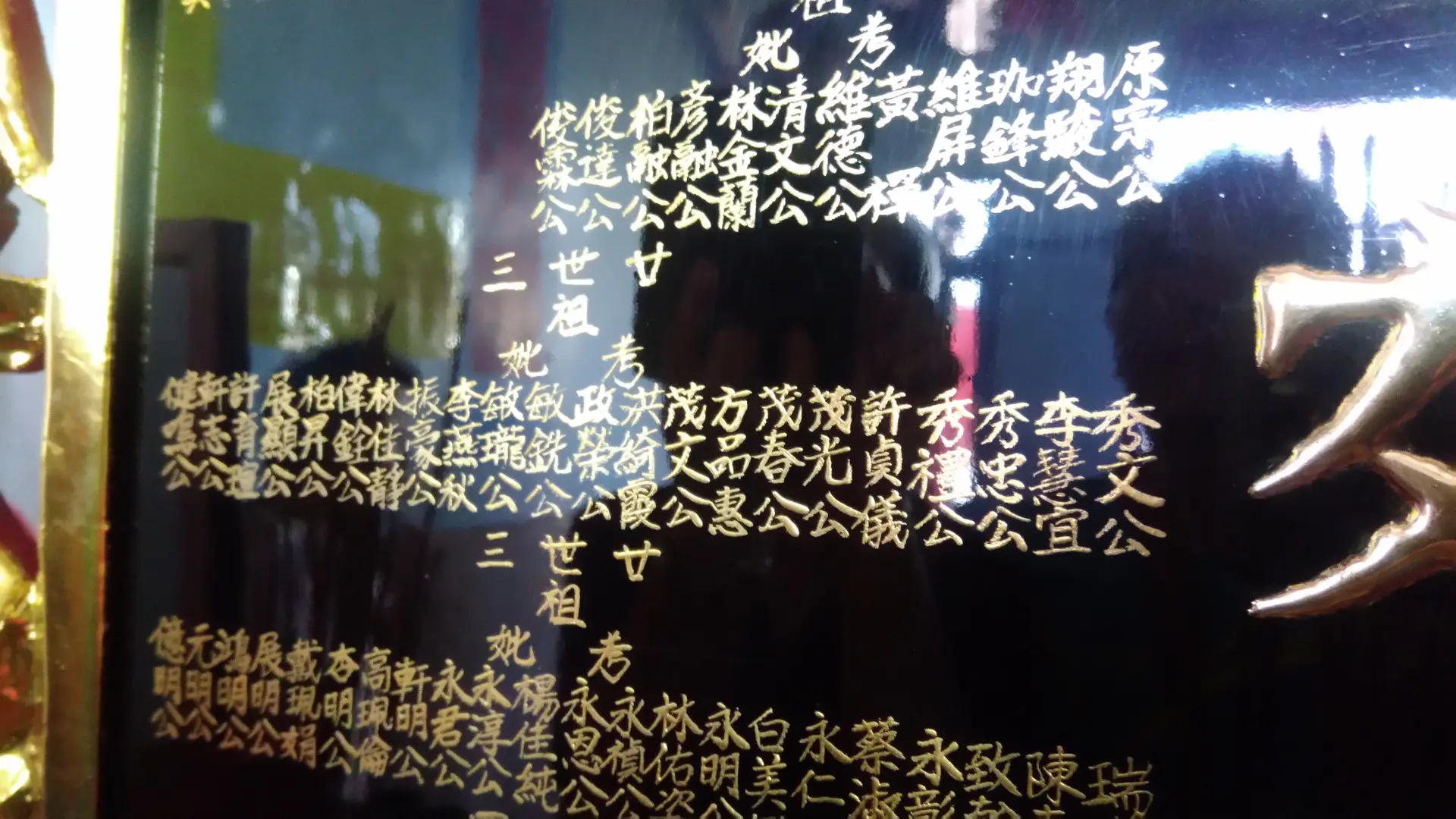 有別於女性以孺人一詞出現在一般公婆牌的習慣,朱家夥房的公婆牌以全名標示媳婦。李慧宜攝