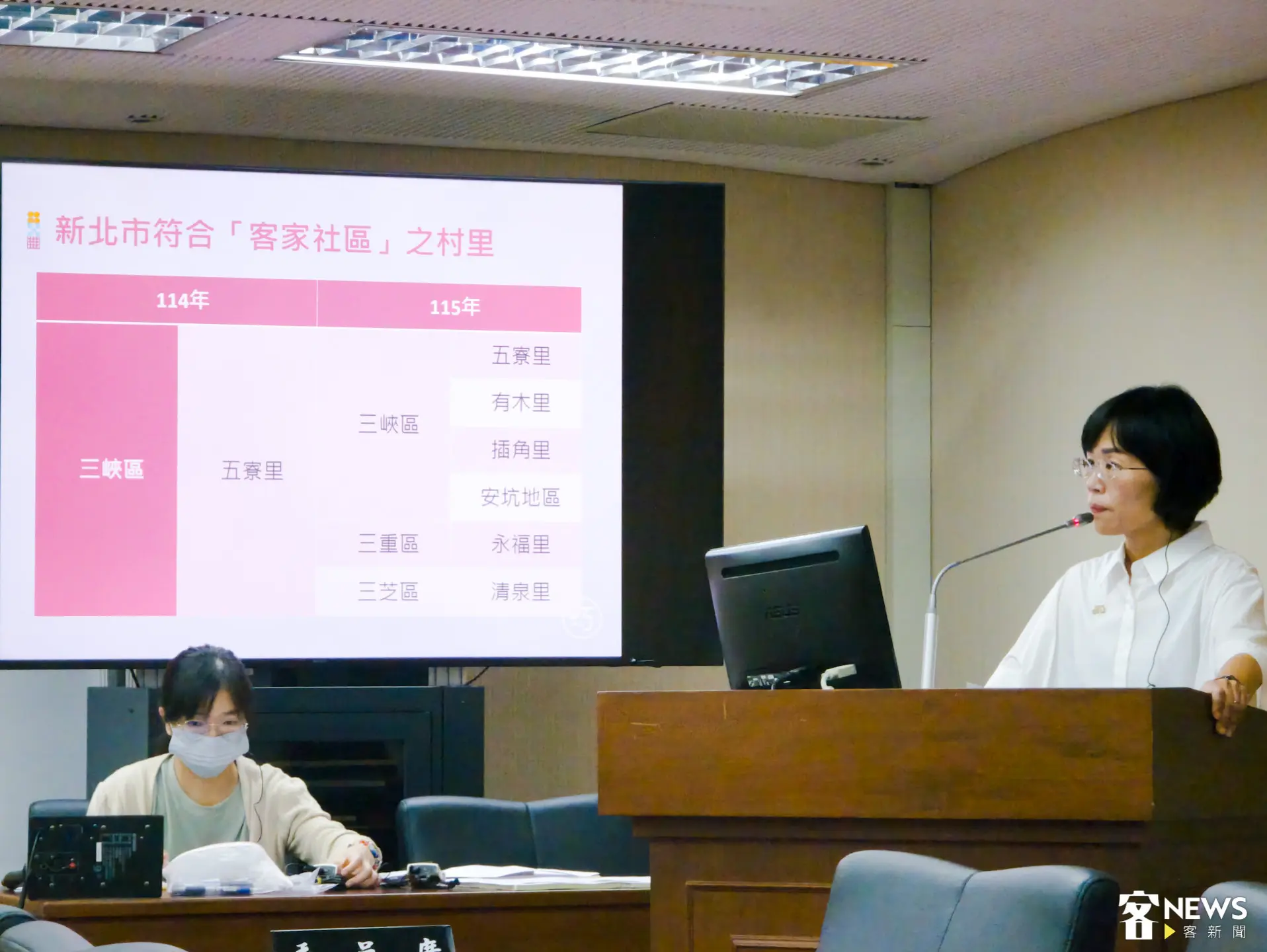 蘇巧慧指出，新北市只有三重一個里符合伯公照護站申請條件，認為政策應該放寬。朱愷元攝