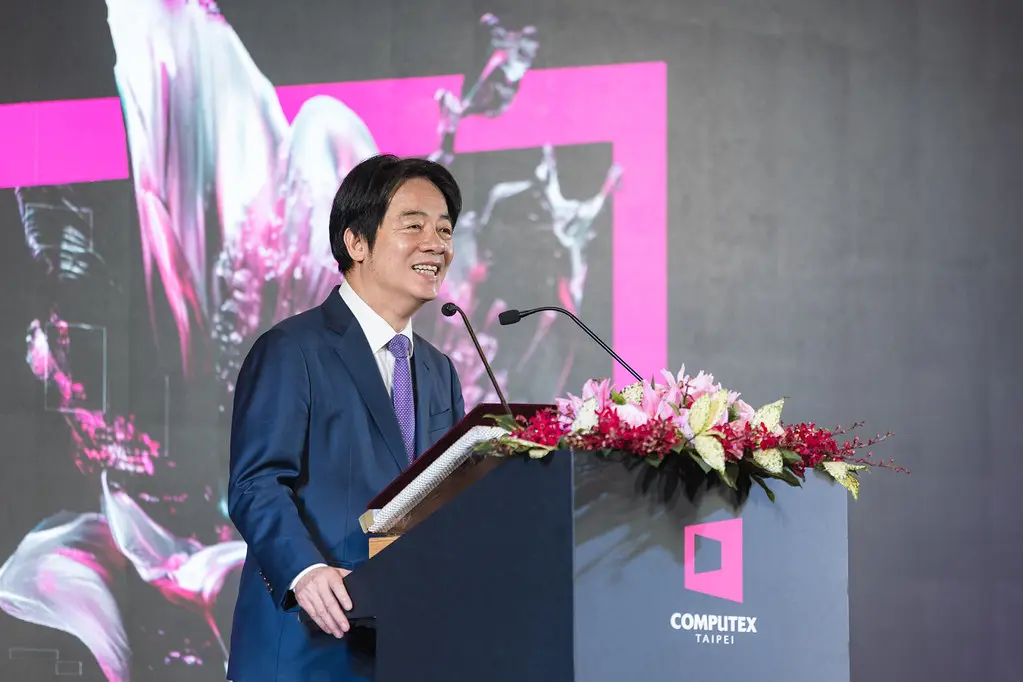 總統賴清德出席2026台北國際電腦展（COMPUTEX）開幕典禮並發表致詞。總統府提供
