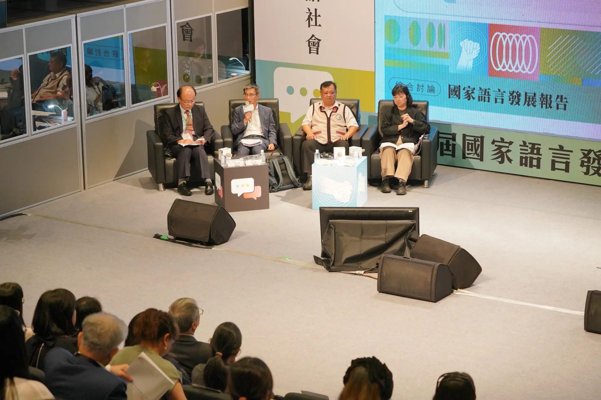 客委會主任秘書吳克能說明客委會的政策方向。莊勝鴻攝