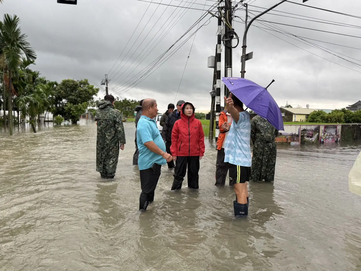 屏東縣6月25日豪雨造成多地積淹水。屏東縣政府提供