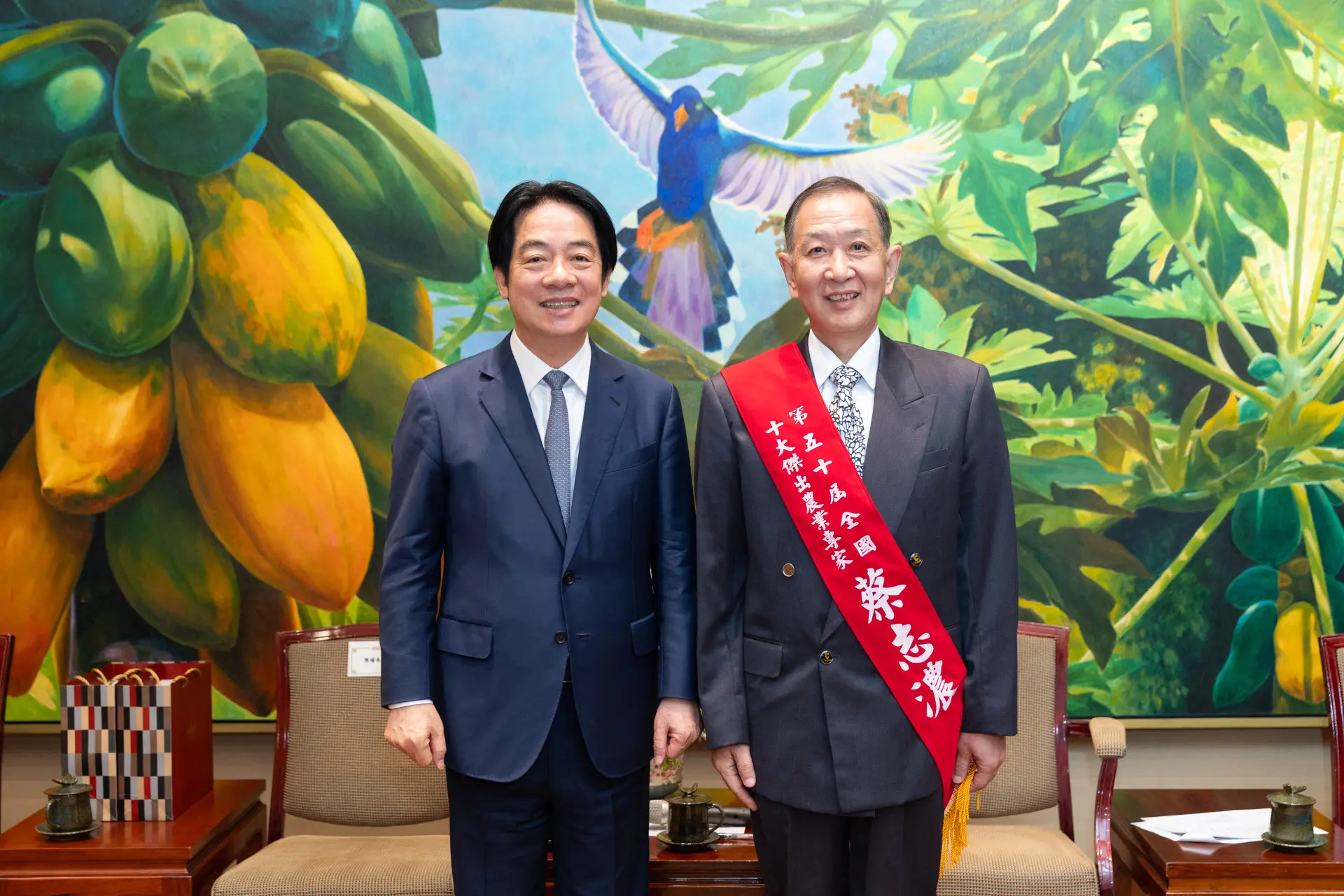 蔡志濃將病蟲害整合管理理論落實到產業現場，降低生產成本與食安風險。總統府提供