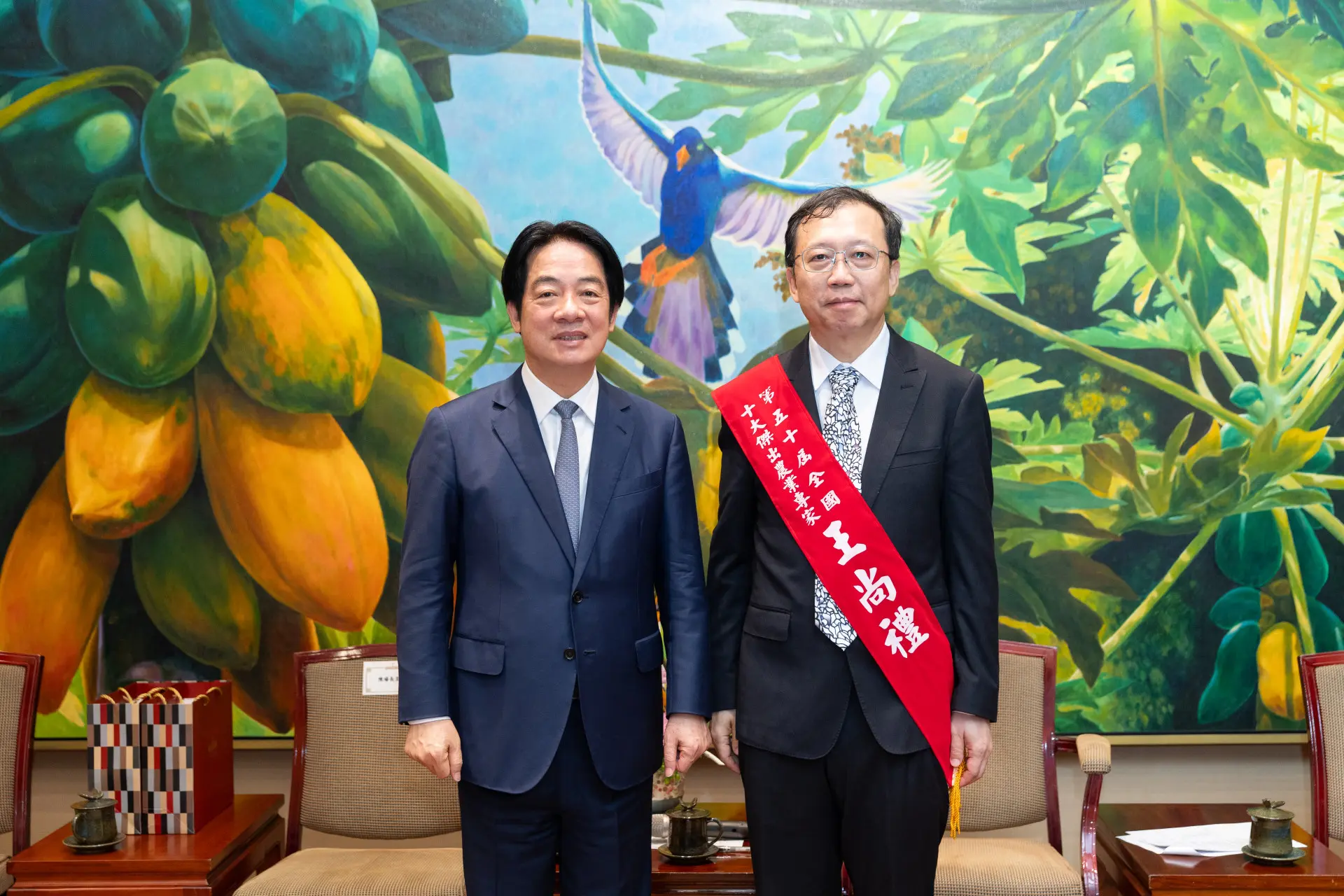王尚禮站在研究農業碳匯和淨零排放的前線，推動減碳增匯技術。總統府提供