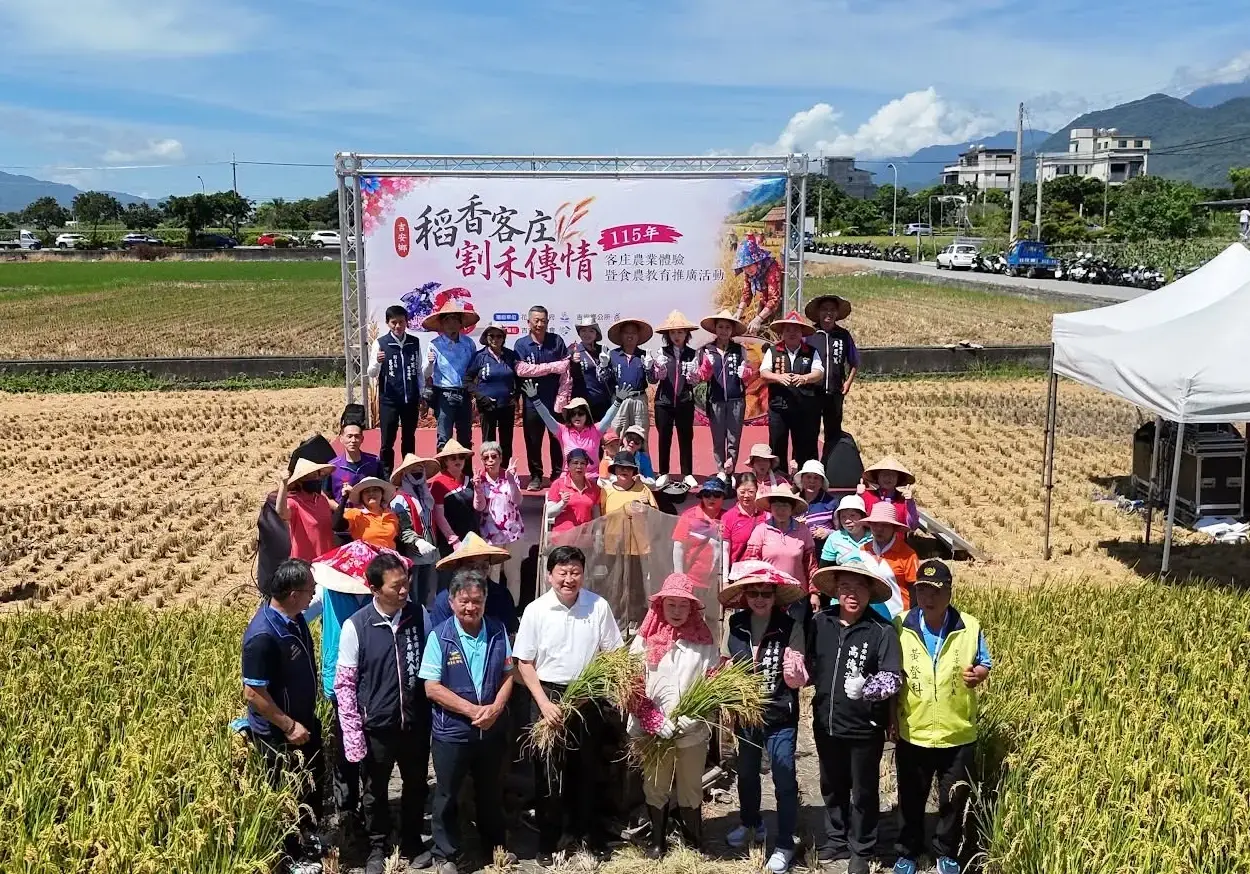 稻香客庄.割禾傳情-客家割禾飯暨食農文化體驗活動,30日熱鬧登場。吉安鄉農會提供