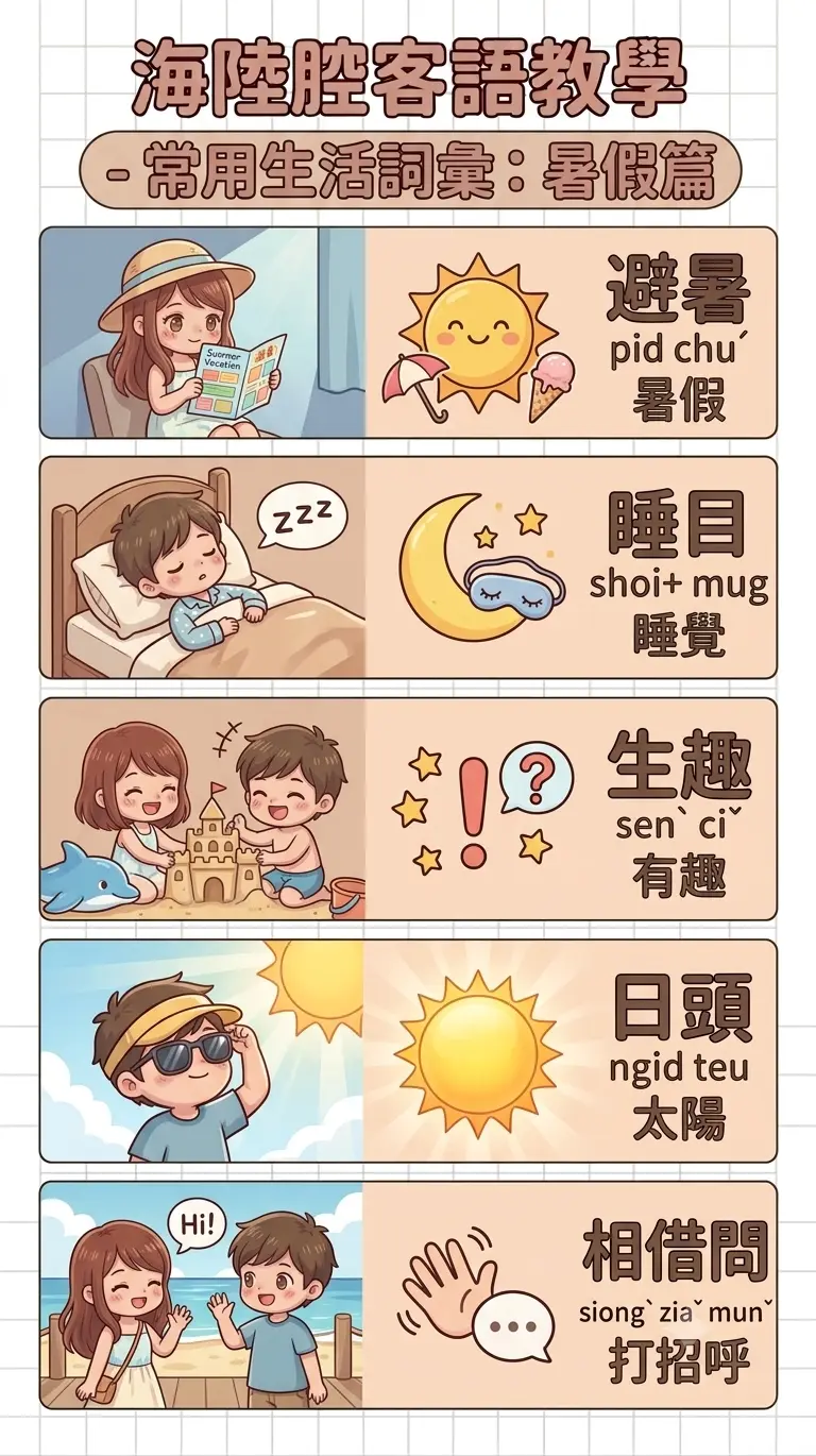 客語教學圖卡。AI生成，內容已校正