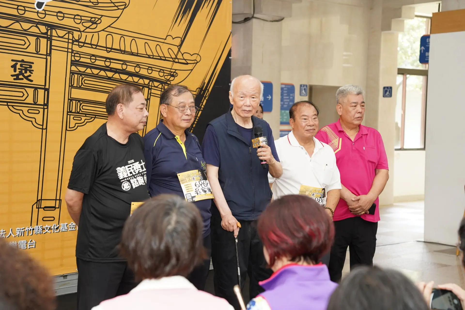 褒忠亭義民廟董事長林光華出席21日啟動記者會。新竹縣政府提供