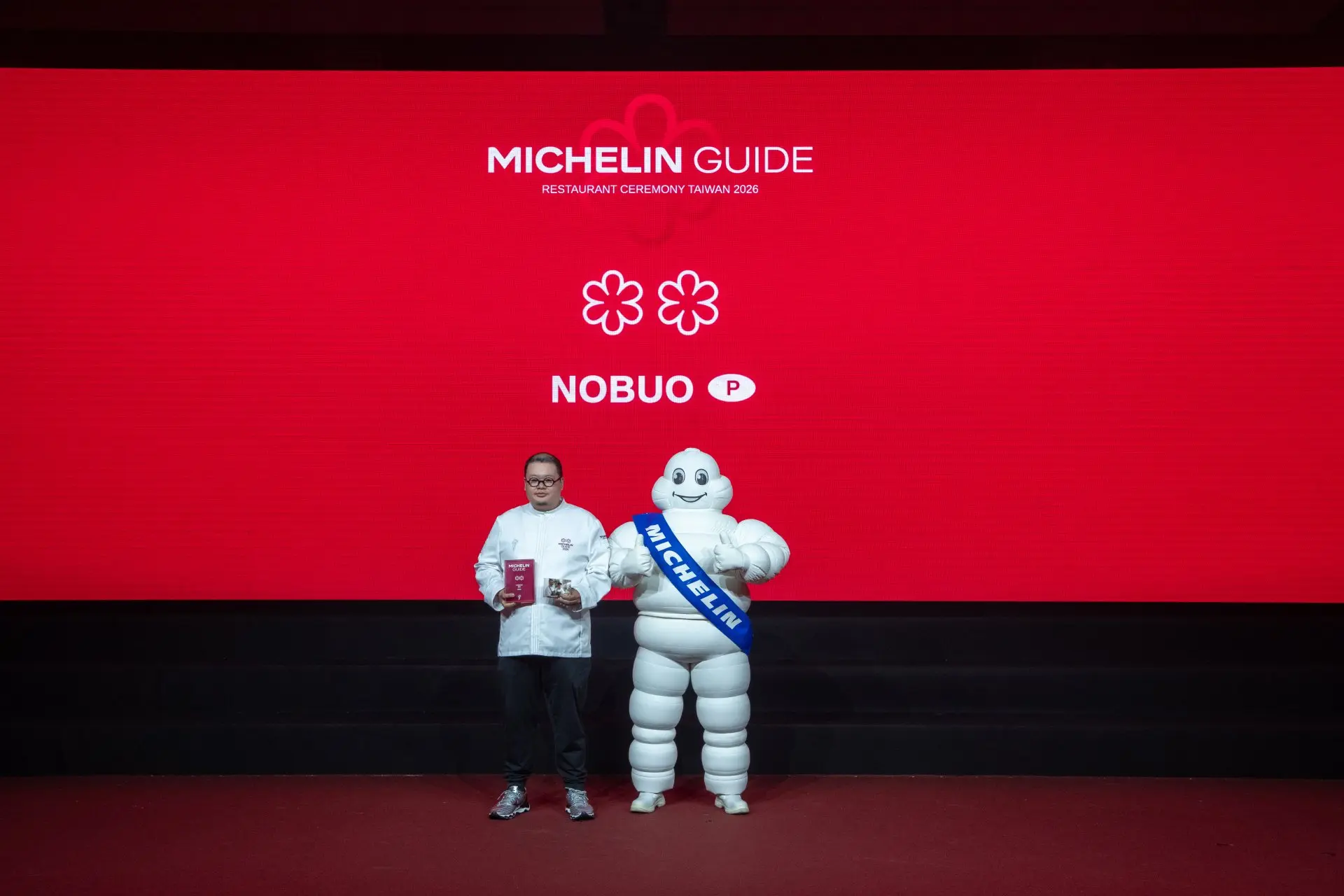 位於台北市泰安街巷弄的人氣法式餐廳「NOBUO」從一星晉升二星，成為典禮一大亮點。臺灣米其林指南提供