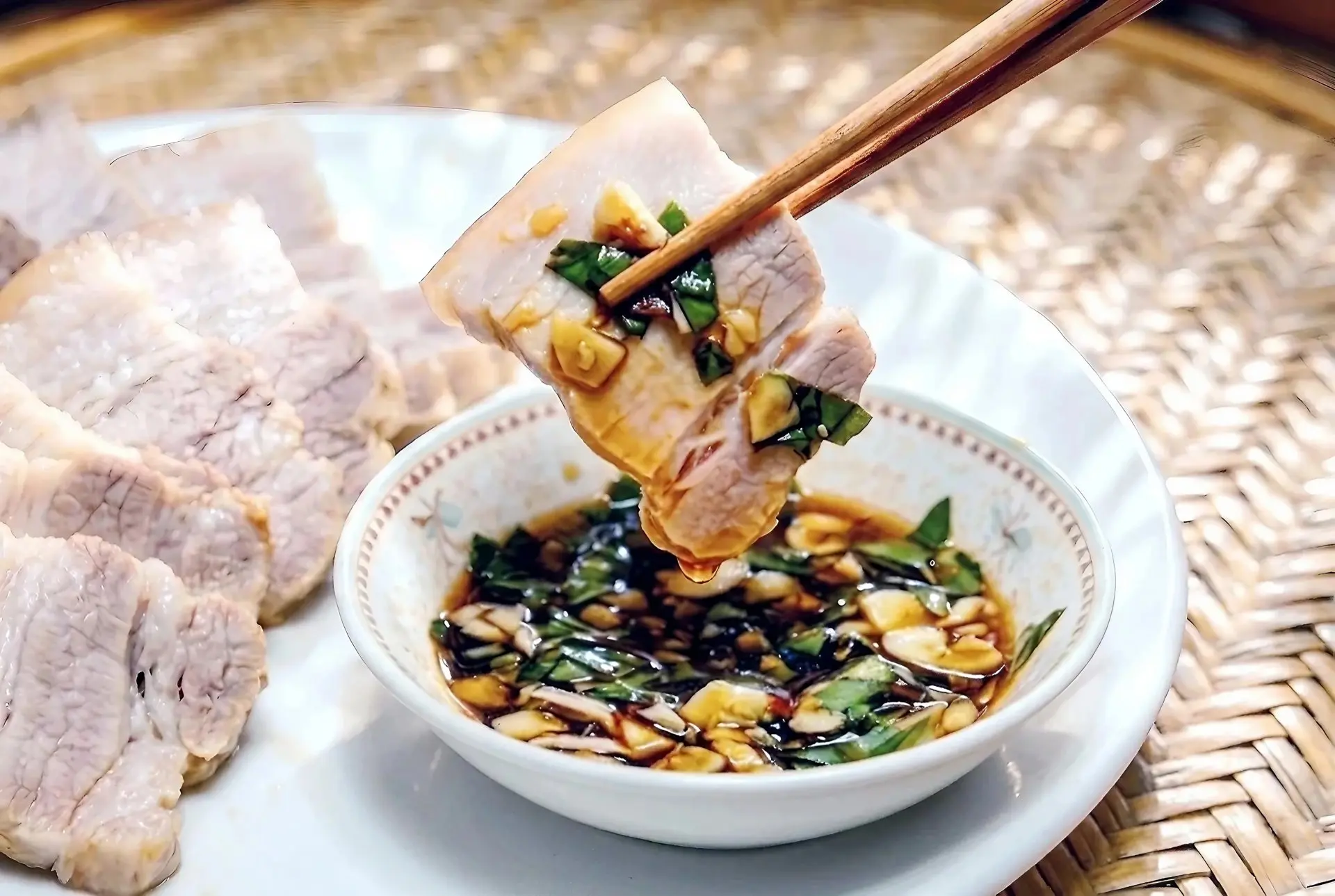 南客白切肉的經典沾醬是七層塔醬油。Haka小姐提供