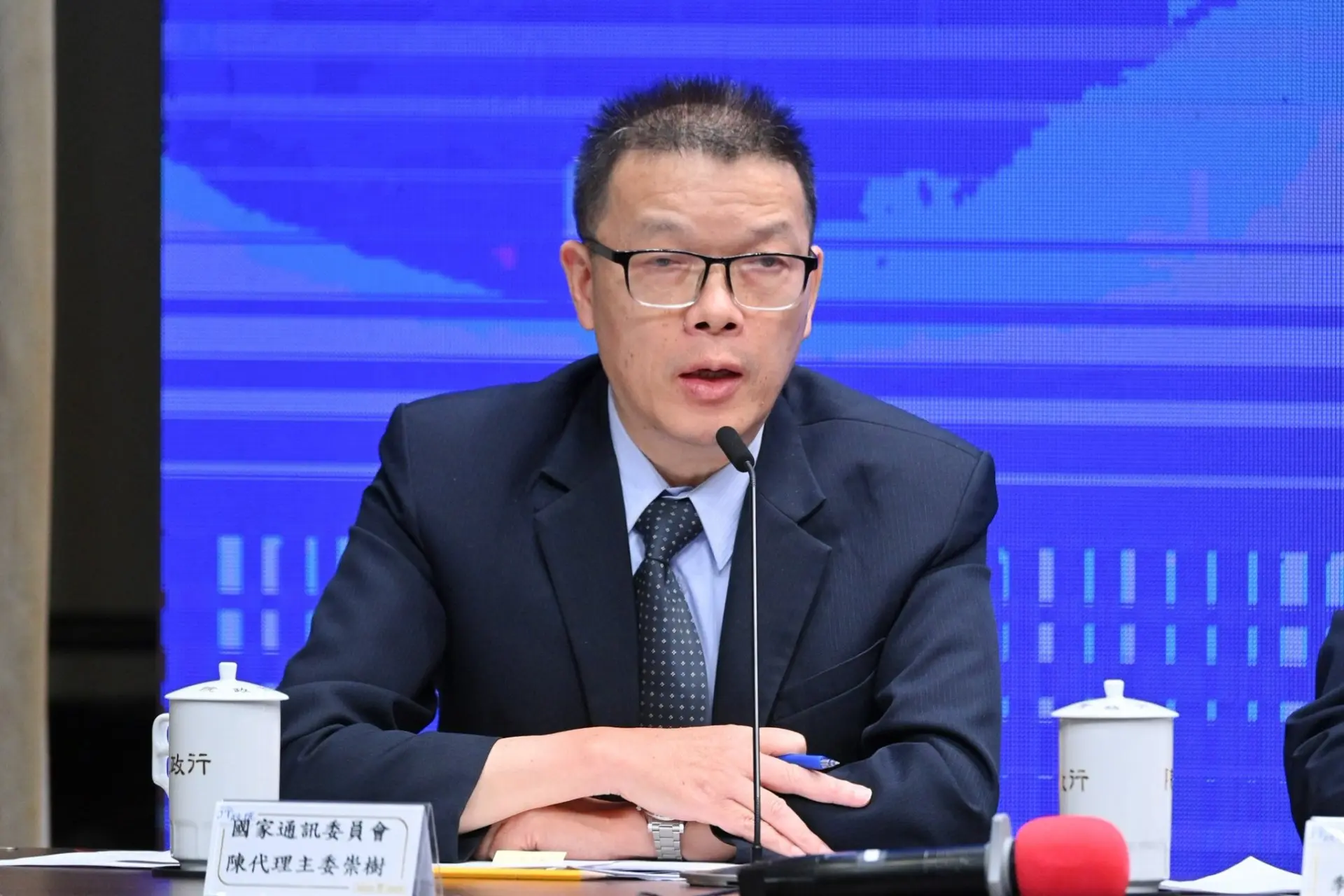國家通訊傳播委員會(NCC)代理主委陳崇樹出席報告。行政院提供