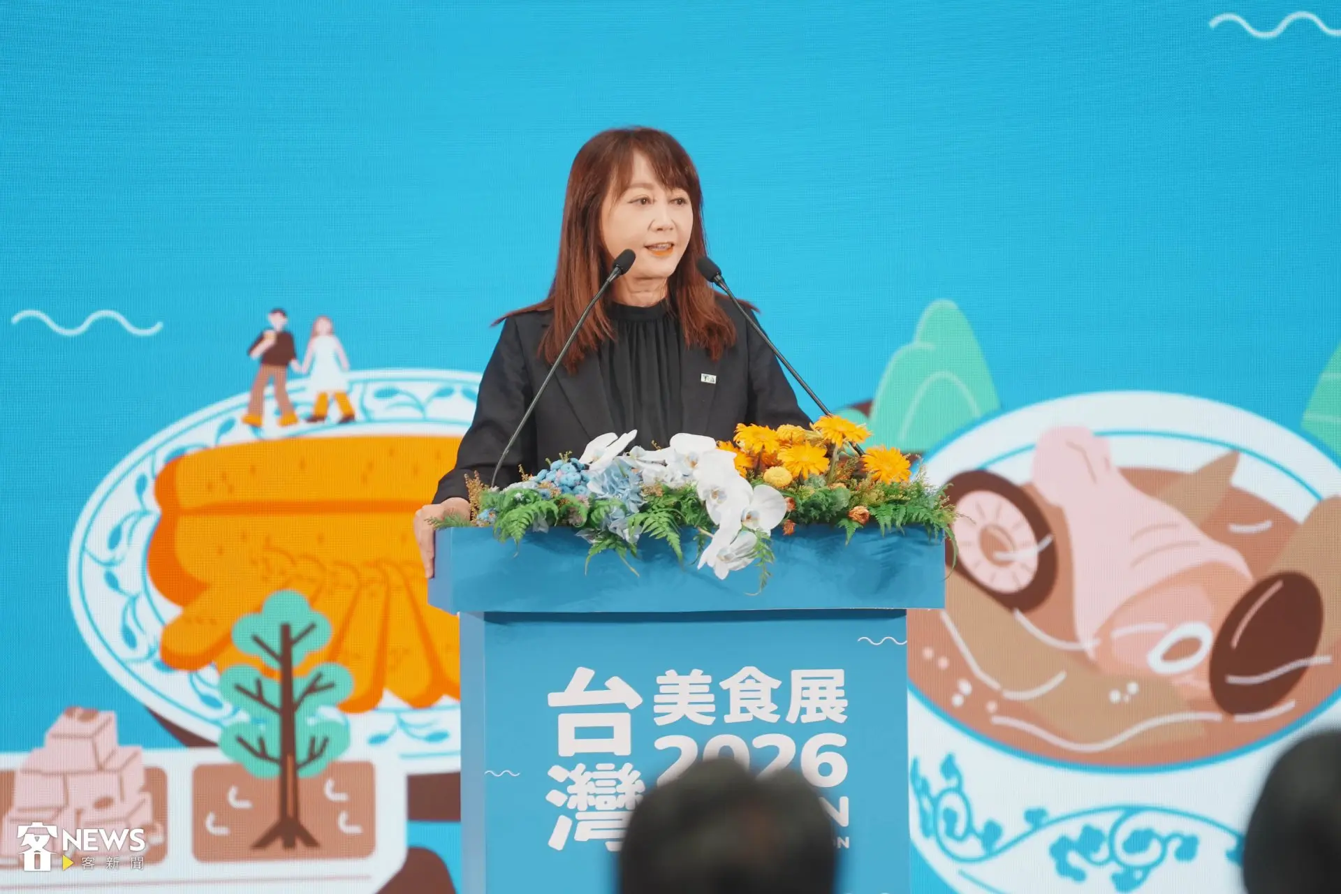 台灣觀光協會簡余晏會長表示，本次展覽集結眾多米其林必比登料理，歡迎大家到美食展找到那一味。范修語攝