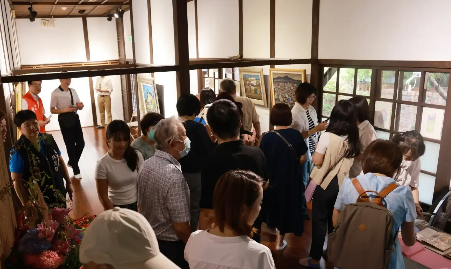 《畫裡的家鄉》劉邦光作品展正式開幕。彭雅芳提供