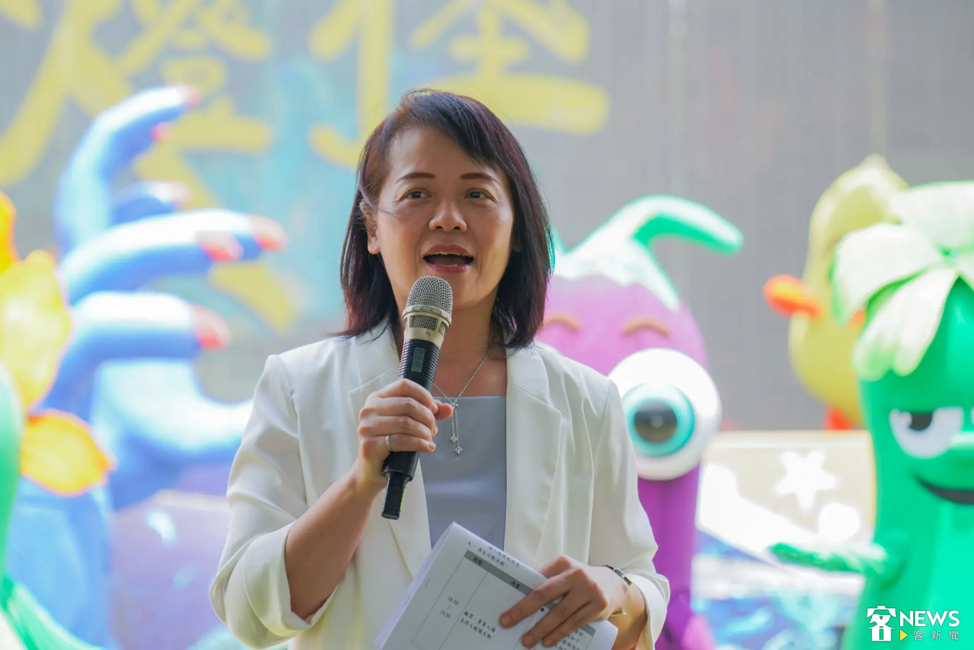 客委會副主委廖育珮表示,《燈怪》把客家人「敬天惜物、尊重自然」的精神,融入角色、語言、音樂與故事之中。廖晟文攝