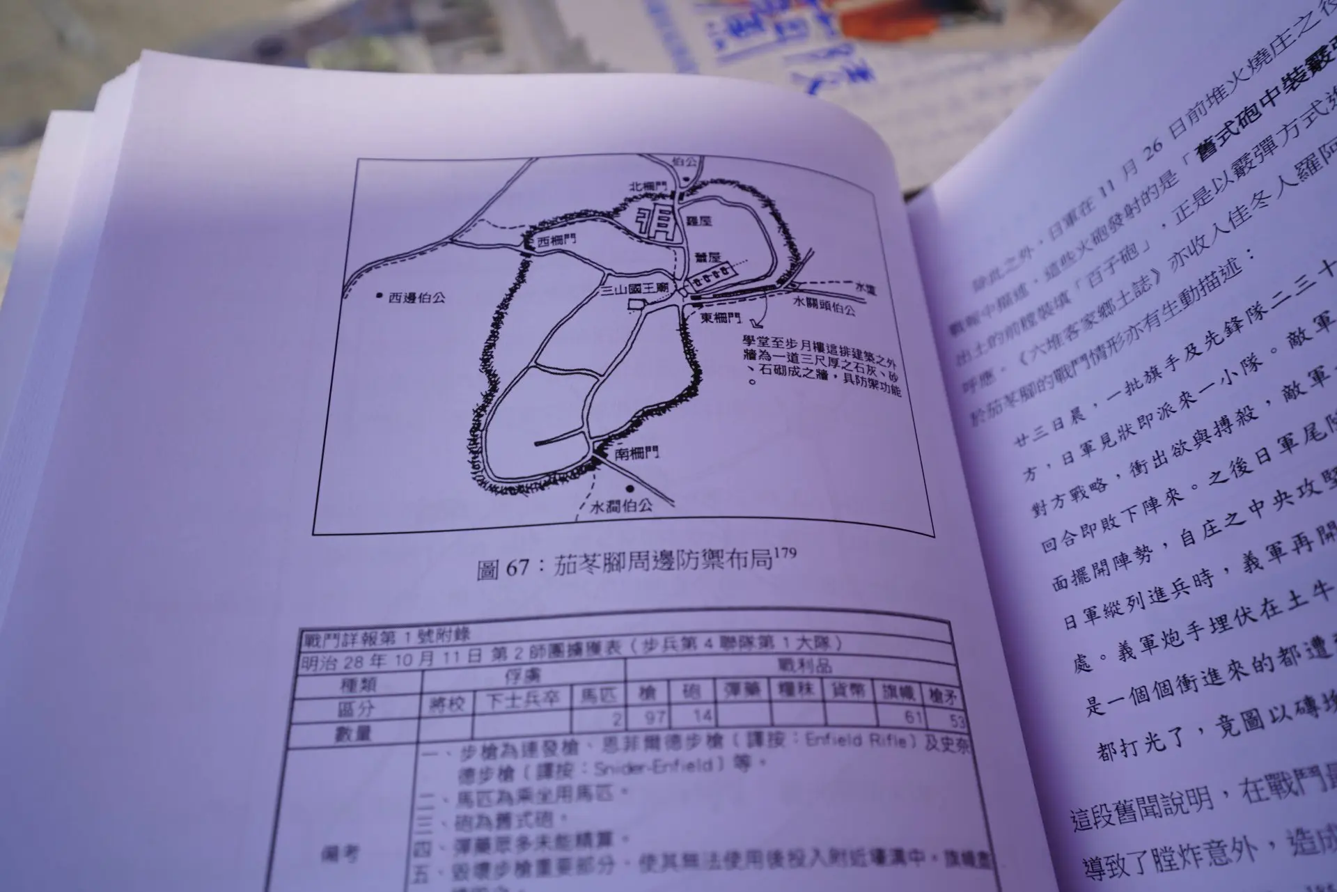 茄苳腳周邊防禦布局圖。廖文琪翻攝