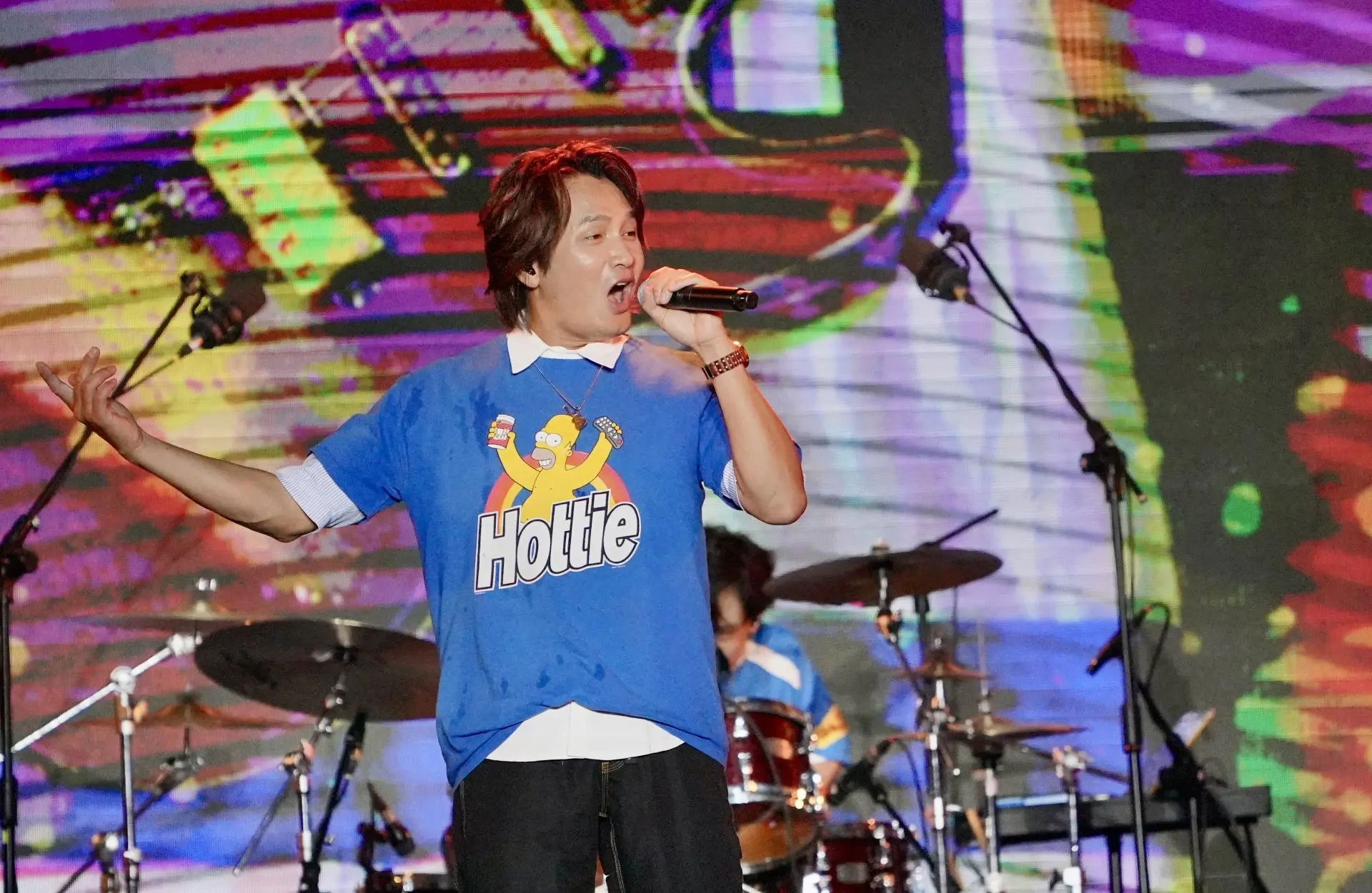 羅文裕在義民之夜演出多首客語歌曲，現場有人雖聽不懂，但仍覺得很棒。莊勝鴻攝