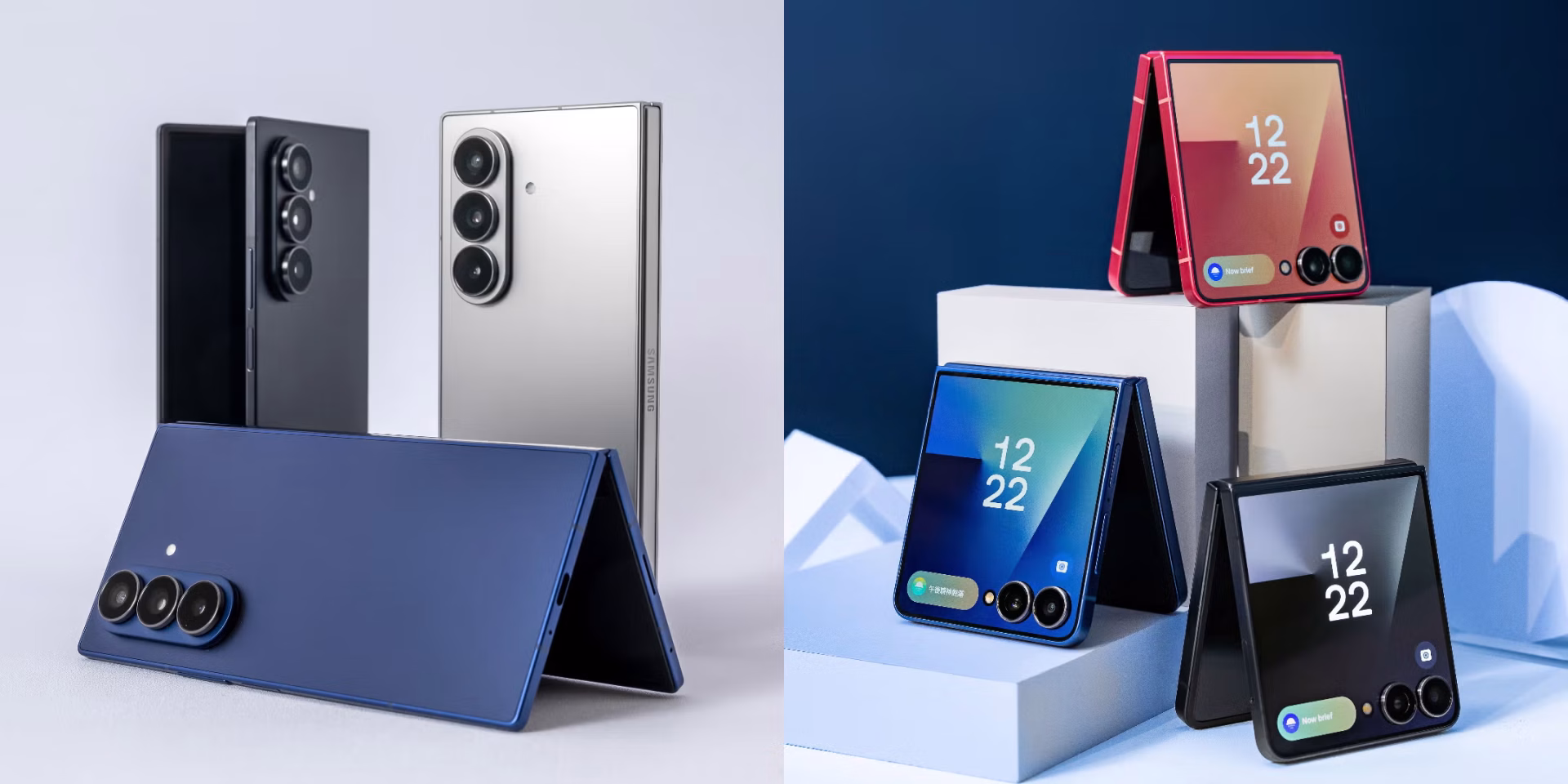 三星Samsung在2025年就推出摺疊手機，三星Z系列新機Flip7、 Fold7。翻攝自samsung 官網