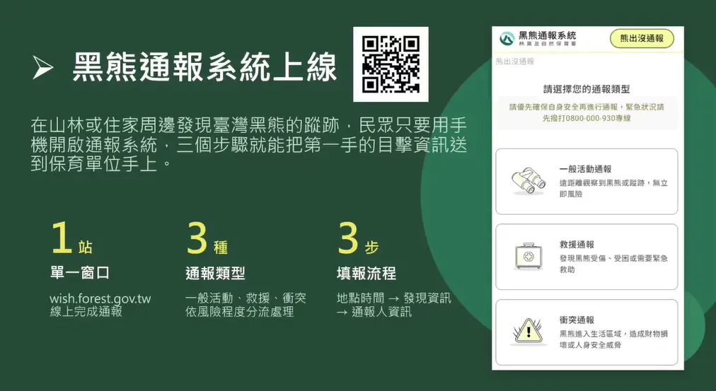 林保署今天舉行「野放黑熊楚門世界大公開－黑熊與人距離比想像更近」記者會。翻攝自林業及自然保育署臉書