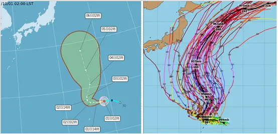輕颱「彩雲」1日凌晨生成，氣象專家吳德榮預估朝向日本前進、不侵台。翻攝中央大學大氣科學系兼任副教授吳德榮在氣象應用推廣基金會的「洩天機教室」專欄