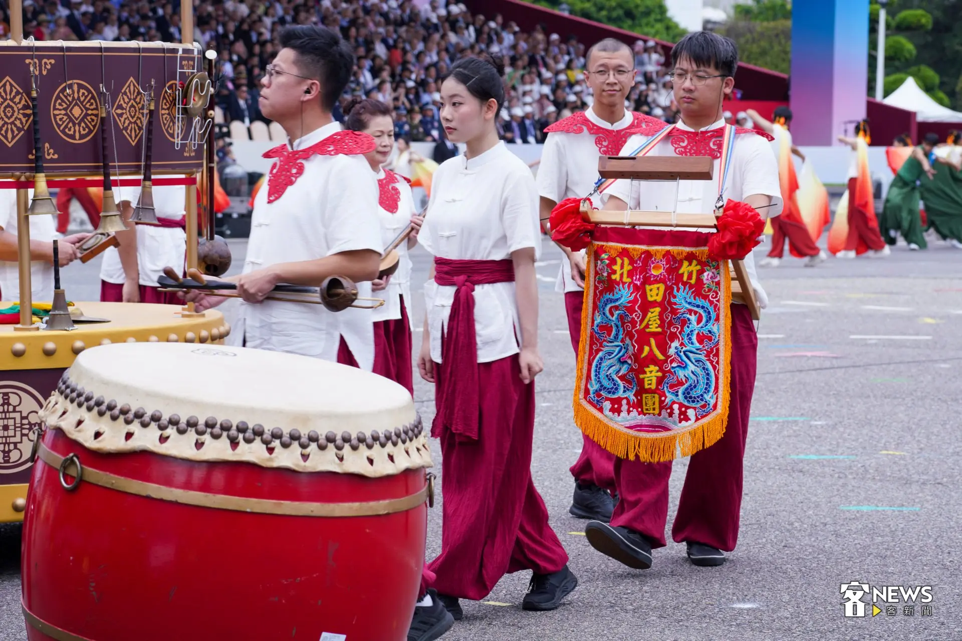 115年（2026年）雙十國慶大會表演活動，客家委員會帶來「八音行前路臺灣創新途」。洪藝晅攝