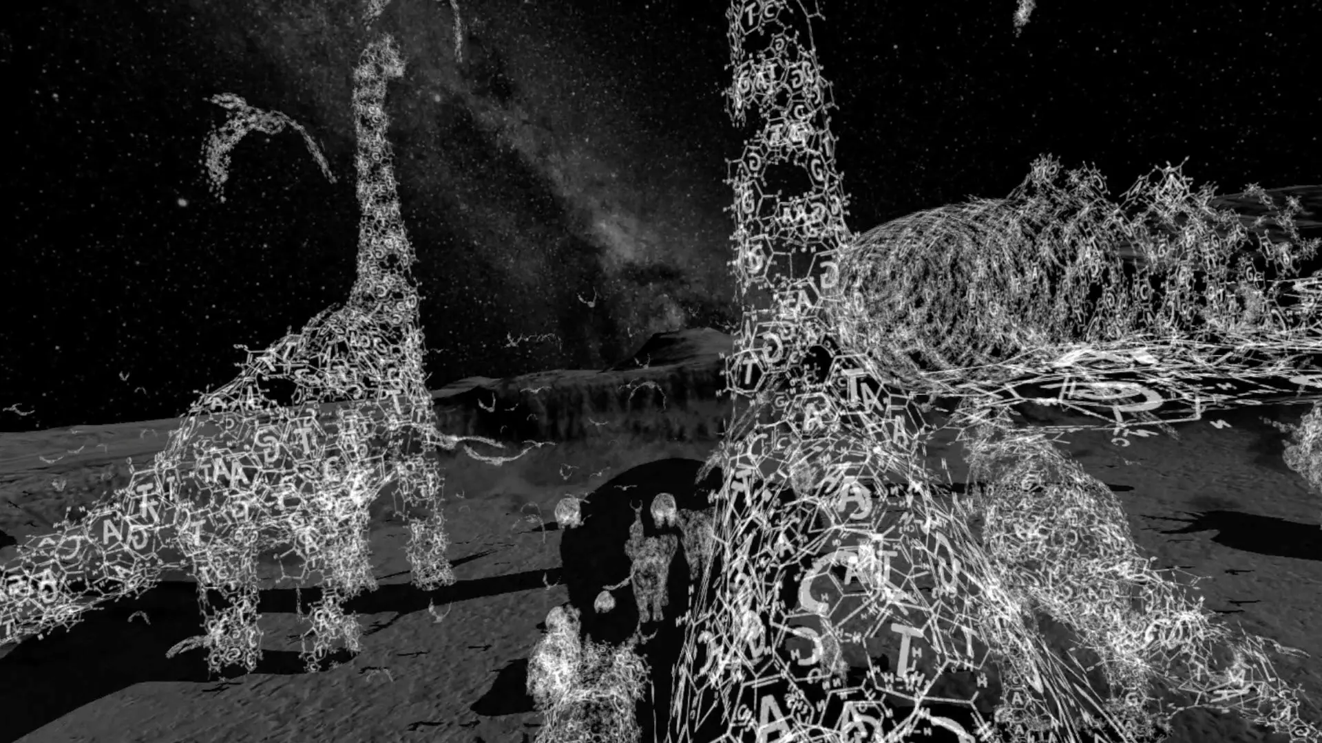 藝術家黃心健與美國藝術家Laurie Anderson共同創作的《To the Moon》（登月），融合神話、科學與科幻想像，透過由文字與符號構成的奇幻生物，引領觀眾探索充滿想像力的月球世界。Signal Festival提供
