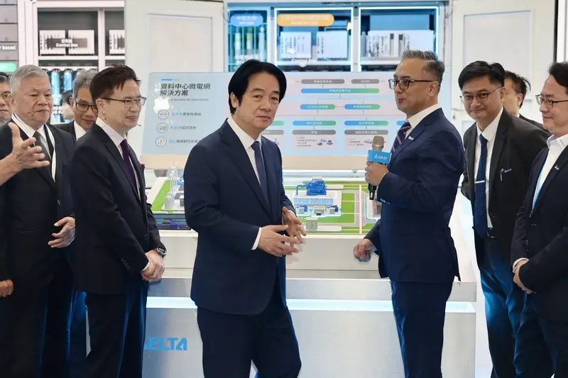 賴總統出席能源週　參觀新型風機與無人機巡檢技術