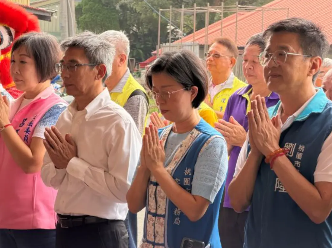 桃園市龍潭區七十三公忠義廟18日舉辦秋祭大典，依循傳統古禮舉行三獻禮。客委會提供