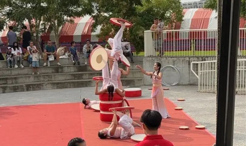 「春祈秋報慶豐年」成果展以多元活動呈現客家文化與傳統技藝。新竹縣客家武術舞獅發展協會提供