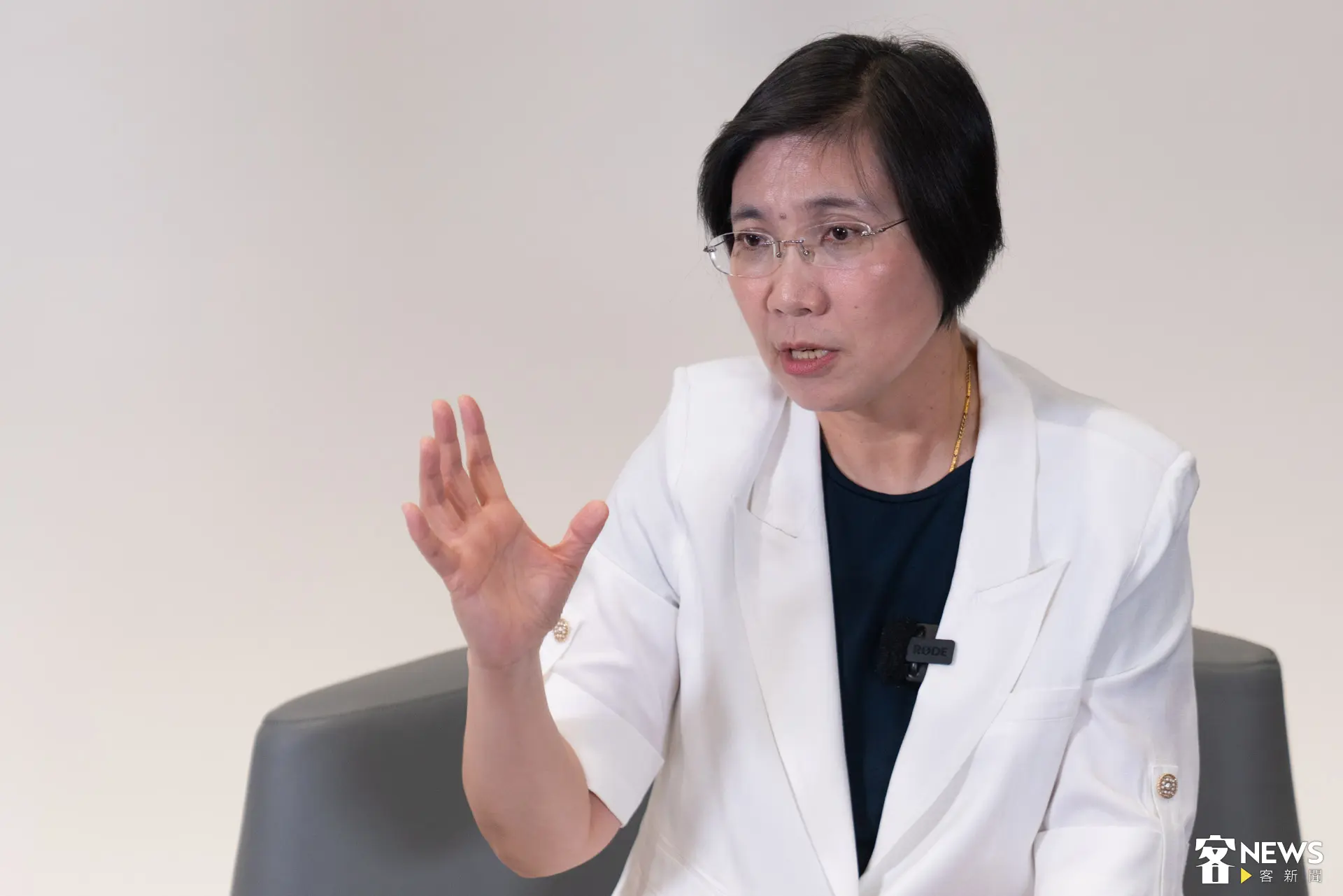 新竹縣長候選人徐欣瑩。廖晟文攝
