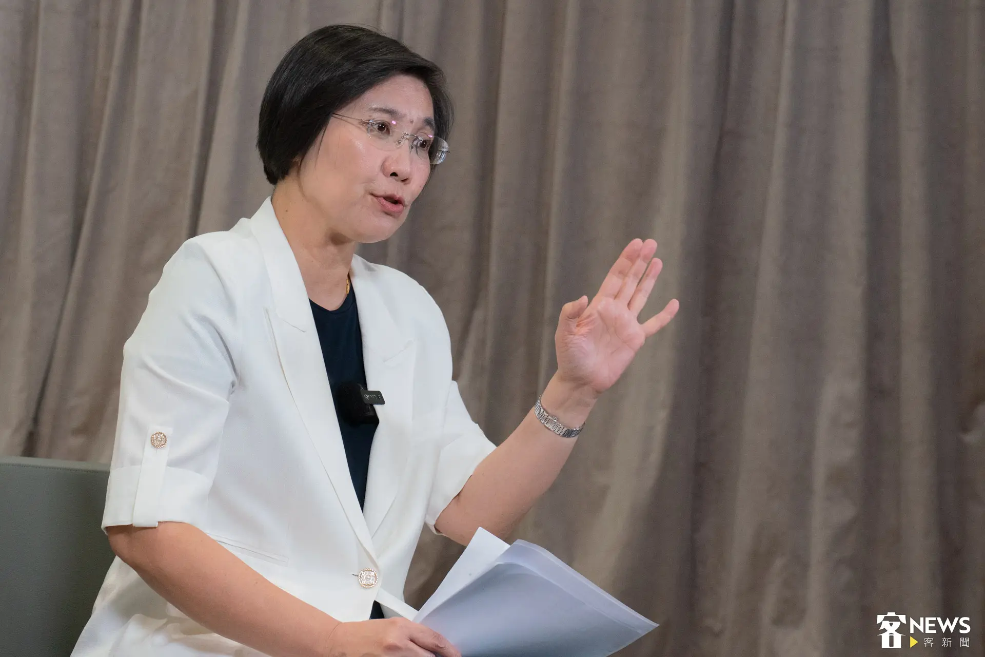 新竹縣長候選人徐欣瑩。廖晟文攝