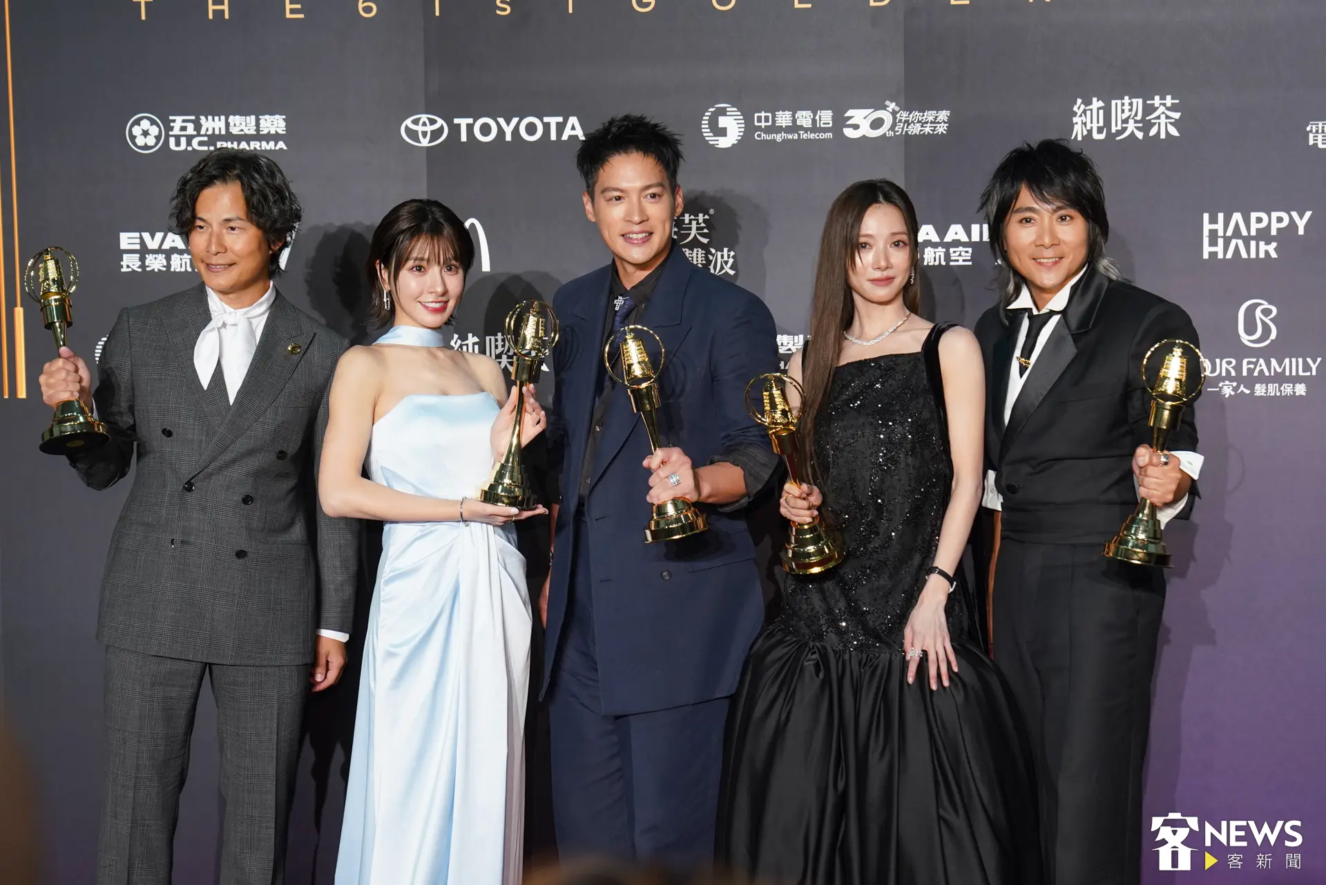 《飢餓遊戲》走過10年,孫協志、王仁甫、許孟哲、峮峮、蔡黃汝終於抱回「實境節目主持人獎」。朱愷元攝
