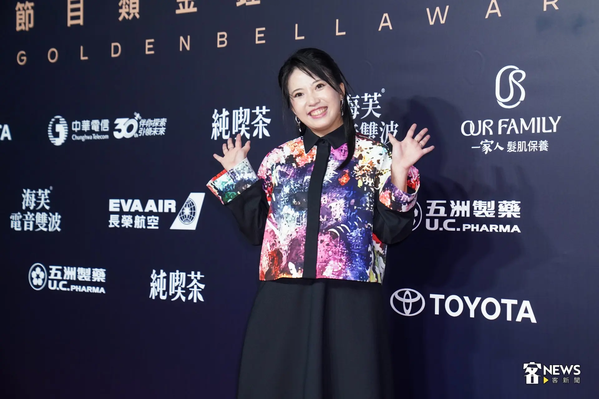 李穎珍見到《客新聞》鏡頭熱情揮手,以客語向現場打招呼。朱愷元攝