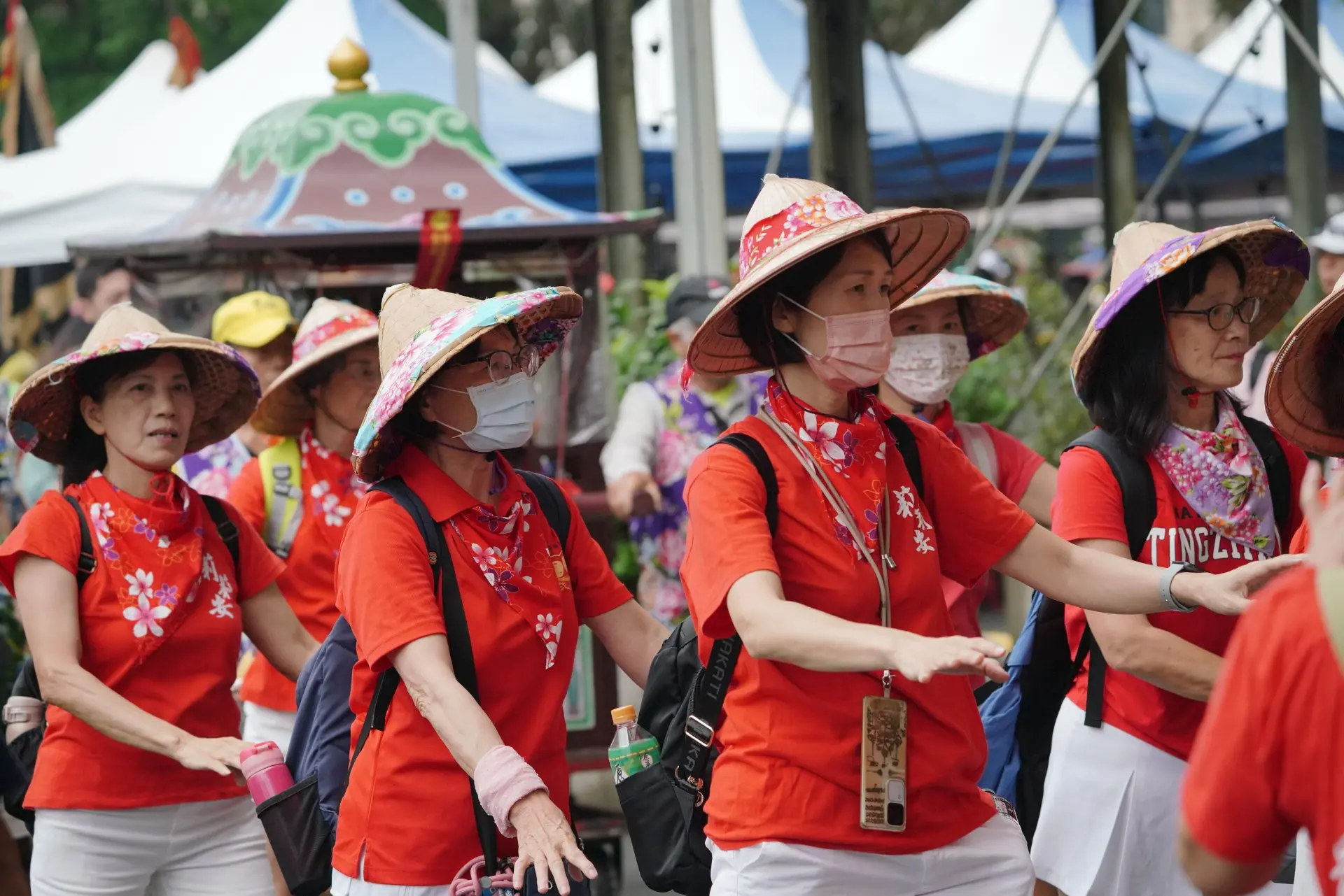 台北市義民祭今天熱鬧展開,各地客家鄉親齊聚台北。莊勝鴻攝