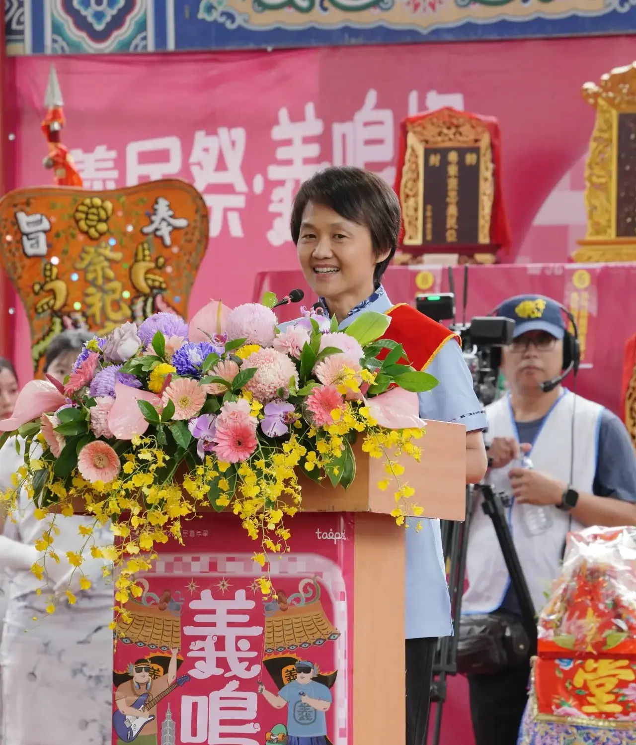 客委會主委古秀妃出席台北義民祭，期許客家鄉親學習義民爺「忠於國家、利於人民」精神，做個當代義民。莊勝鴻攝
