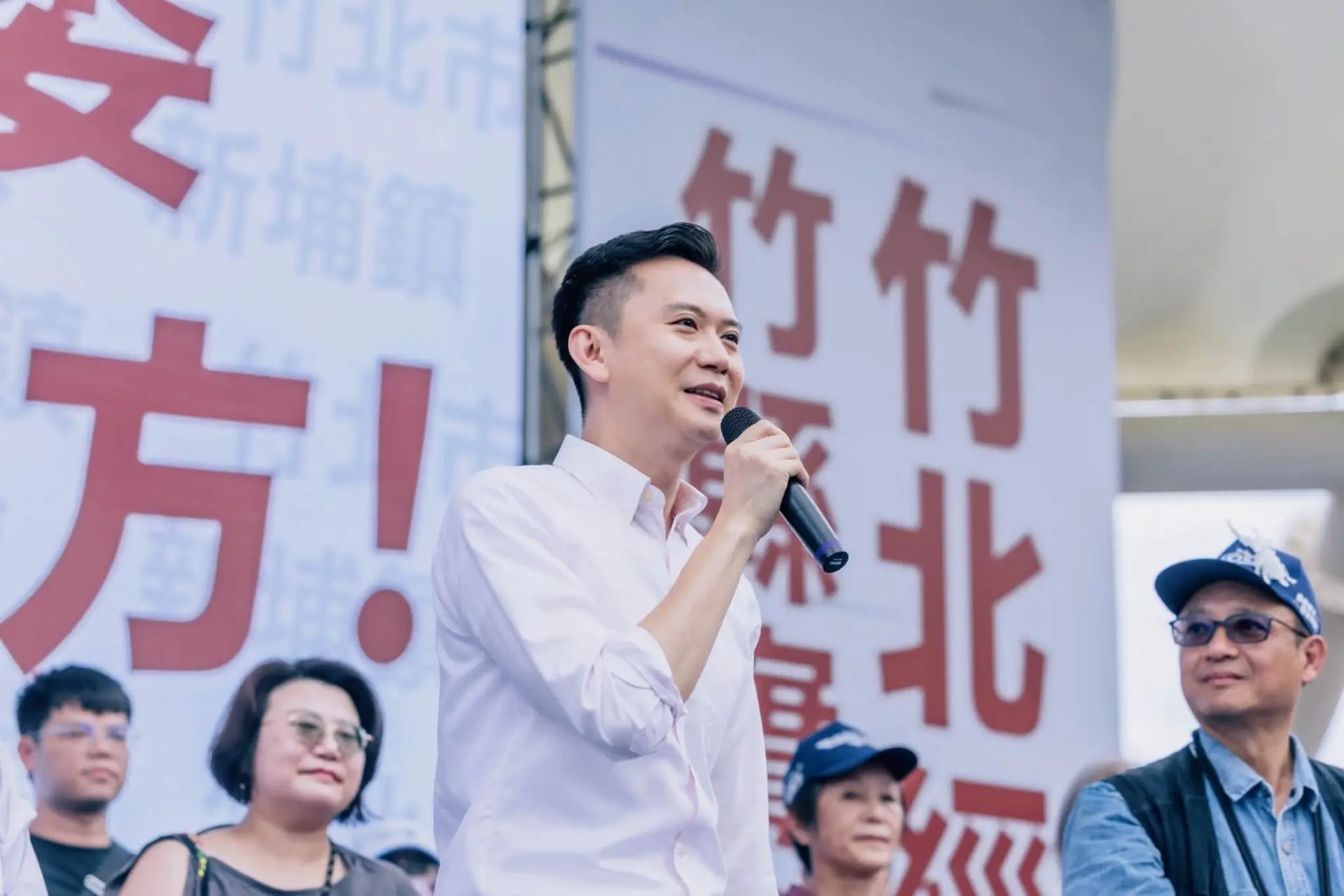 民進黨籍新竹縣長候選人鄭朝方，以「竹北經驗」爭取新竹縣民認同。取自鄭朝方臉書