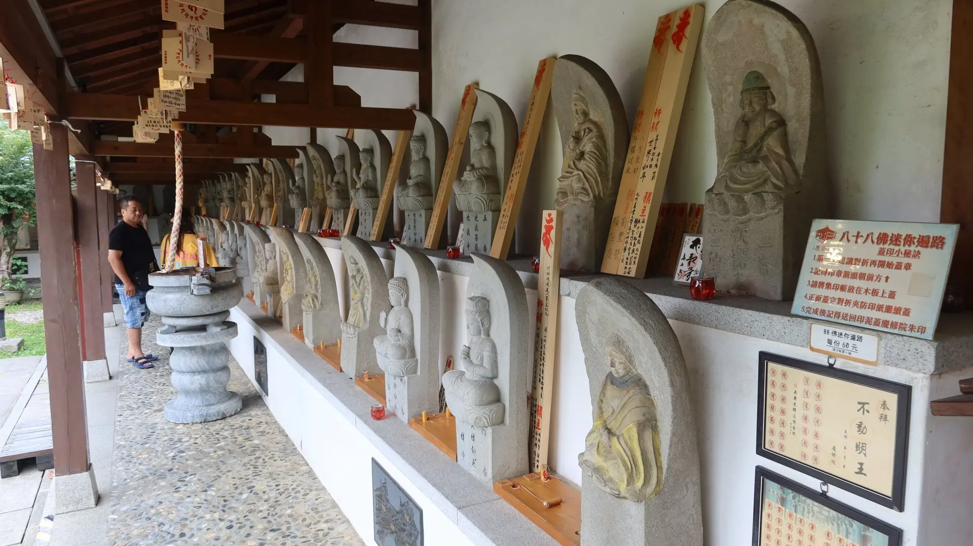 吉安慶修院的四國88尊石佛,來自四國的88座寺院。何來美攝